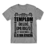 My body is a church Grey Melange Men's T-shirt for Badass, Funny