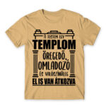 My body is a church Sand Men's Tee for Badass, Funny