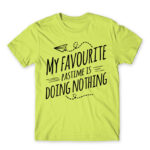 My favorite pastime Apple Green Men's Tee for Funny, Laziness