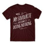 My favorite pastime Burgundy Men's T-shirt for Funny, Laziness