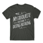 My favorite pastime Dark Grey Men's T-shirt for Funny, Laziness