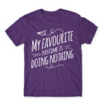 My favorite pastime Dark Purple Men's Tee for Funny, Laziness