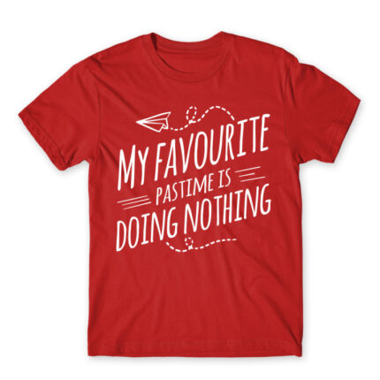 My favorite pastime Red Men's T-shirt for Funny, Laziness