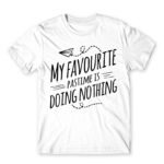 My favorite pastime White Men's T-shirt for Funny, Laziness
