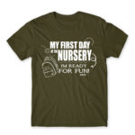 My first day at nursery Army Men's Tee for Kindergartner, Work