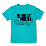 My first day at nursery Atoll Blue Men's T-shirt for Kindergartner, Work