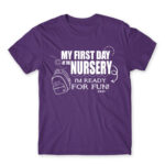 My first day at nursery Dark Purple Men's T-shirt for Kindergartner, Work