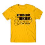 My first day at nursery Gold Men's T-shirt for Kindergartner, Work