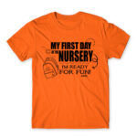 My first day at nursery Orange Men's T-shirt for Kindergartner, Work