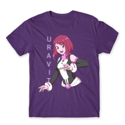 My Hero Academia – Uraraka Dark Purple Men's T-shirt for Anime, My Hero Academia