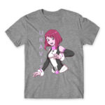 My Hero Academia – Uraraka Grey Melange Men's T-shirt for Anime, My Hero Academia