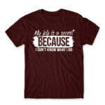 My job is a secret Burgundy Men's T-shirt for Work, Workplace Cliches