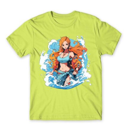 Nami – Ocean Apple Green Men's Tee for Anime, One Piece