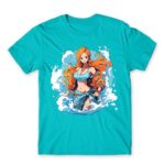 Nami – Ocean Atoll Blue Men's Tee for Anime, One Piece
