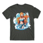 Nami – Ocean Dark Grey Men's Tee for Anime, One Piece