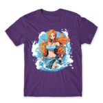 Nami – Ocean Dark Purple Men's T-shirt for Anime, One Piece