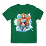 Nami – Ocean Kelly Green Men's T-shirt for Anime, One Piece