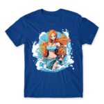 Nami – Ocean Royal Blue Men's T-shirt for Anime, One Piece