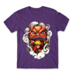 Naruto and Gamakichi Dark Purple Men's Tee for Anime, Naruto