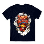 Naruto and Gamakichi Navy Men's T-shirt for Anime, Naruto