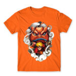 Naruto and Gamakichi Orange Men's T-shirt for Anime, Naruto