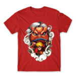 Naruto and Gamakichi Red Men's Tee for Anime, Naruto