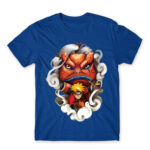 Naruto and Gamakichi Royal Blue Men's Tee for Anime, Naruto
