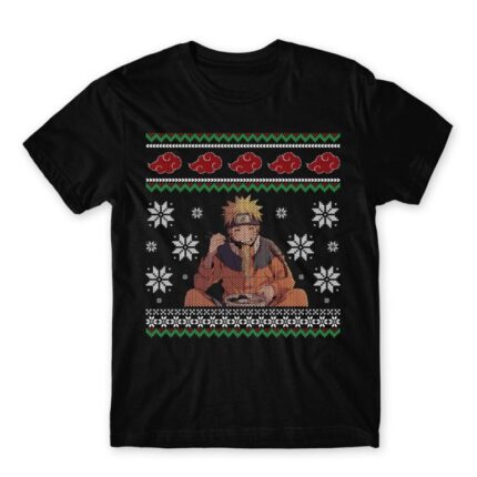 Naruto Christmas design Black Men's Tee for Anime, Naruto