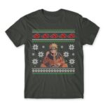 Naruto Christmas design Dark Grey Men's T-shirt for Anime, Naruto