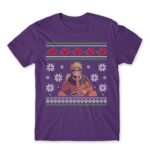 Naruto Christmas design Dark Purple Men's Tee for Anime, Naruto