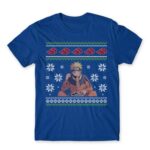Naruto Christmas design Royal Blue Men's Tee for Anime, Naruto