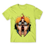 Naruto – Demon split Apple Green Men's T-shirt for Anime, Naruto