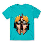 Naruto – Demon split Atoll Blue Men's T-shirt for Anime, Naruto