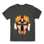 Naruto – Demon split Dark Grey Men's Tee for Anime, Naruto