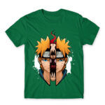 Naruto – Demon split Kelly Green Men's Tee for Anime, Naruto