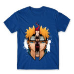 Naruto – Demon split Royal Blue Men's T-shirt for Anime, Naruto