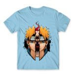 Naruto – Demon split Sky Blue Men's T-shirt for Anime, Naruto