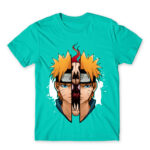 Naruto – Demon split Turquoise Men's T-shirt for Anime, Naruto