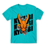 Naruto – Kyuubi Atoll Blue Men's Tee for Anime, Naruto
