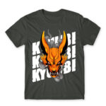 Naruto – Kyuubi Dark Grey Men's Tee for Anime, Naruto