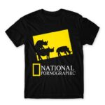 National Pornographic Black Men's T-shirt for Brand Parody, Funny