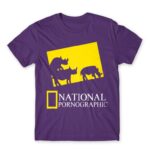 National Pornographic Dark Purple Men's Tee for Brand Parody, Funny