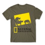 National Pornographic Zinc Men's T-shirt for Brand Parody, Funny