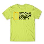National Sarcasm Society Apple Green Men's Tee for Funny, Sarcastic Humour