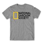 National Sarcasm Society Grey Melange Men's T-shirt for Funny, Sarcastic Humour