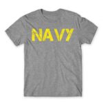 NAVY Grey Melange Men's T-shirt for Soldier, Work