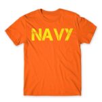 NAVY Orange Men's T-shirt for Soldier, Work