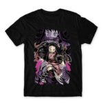 Nezuko Art Black Men's T-shirt for Anime, Kimetsu No Yaiba