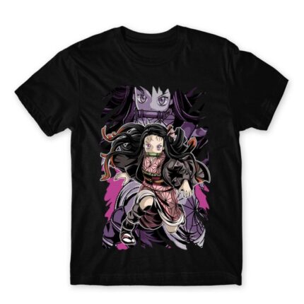 Nezuko Art Black Men's T-shirt for Anime, Kimetsu No Yaiba