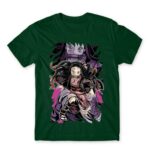 Nezuko Art Bottle Green Men's T-shirt for Anime, Kimetsu No Yaiba